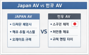 Japan-AV-콘텐츠와-한국-AV-콘텐츠-비교