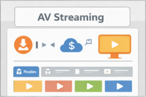 한국-AV-스트리밍-개념과-이용-흐름을-설명하는-이미지