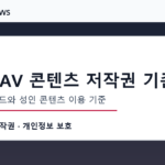 한국 AV 콘텐츠 저작권 기준 검색 트렌드와 성인 콘텐츠 이용 기준